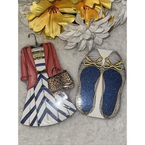 Lady JAYNE Ltd. Die-cut Pretty DRESS & Flat Shows Covered Notepad 75 Sheets Lot